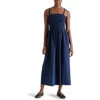 Steve Madden Adriana Smocked Maxi Dress In Navy