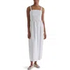 Steve Madden Adriana Smocked Maxi Dress In White