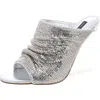 Steve Madden Adrienne Womens Shimmer Metal Wedge Sandals In Multi