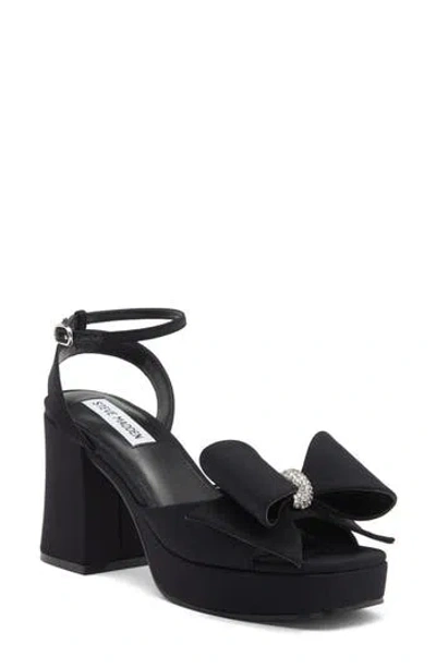 Steve Madden Aerin Bow Platform Sandal In Black