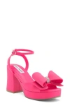 Steve Madden Aerin Bow Platform Sandal In Pink