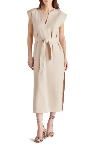 Steve Madden Aeris Cotton Midi Dress In Natural