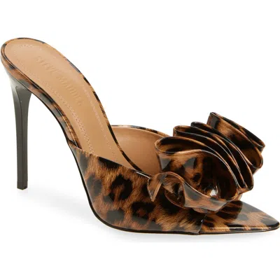 Steve Madden Affinity Slide Sandal In Leopard Patent