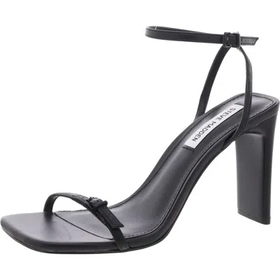 Steve Madden Ailene Womens Leather Sandal Ankle Strap In Black