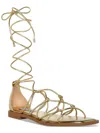 STEVE MADDEN AINSLEY WOMENS FAUX LEATHER CAGED GLADIATOR SANDALS
