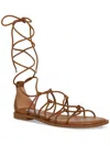 Steve Madden Ainsley Womens Faux Leather Caged Gladiator Sandals In Brown
