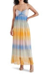 STEVE MADDEN AJA OMBRÉ STRIPE MAXI DRESS