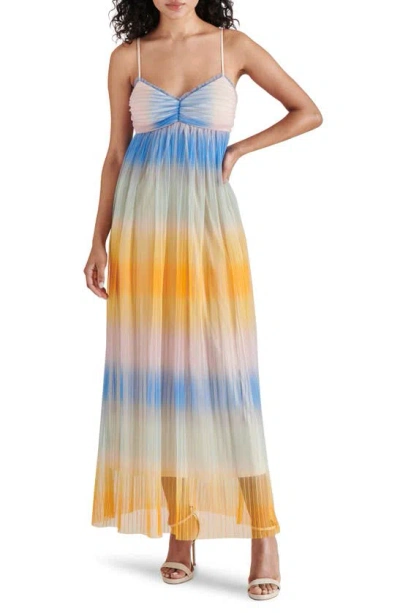 Steve Madden Aja Ombré Stripe Maxi Dress In 日落