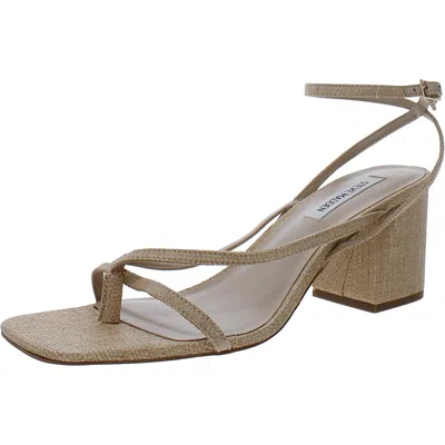Steve Madden Alaina Womens Buckle Slingback Block Heel In Grey