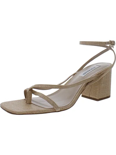 Steve Madden Alaina Womens Leather Slingback Block Heel In Grey