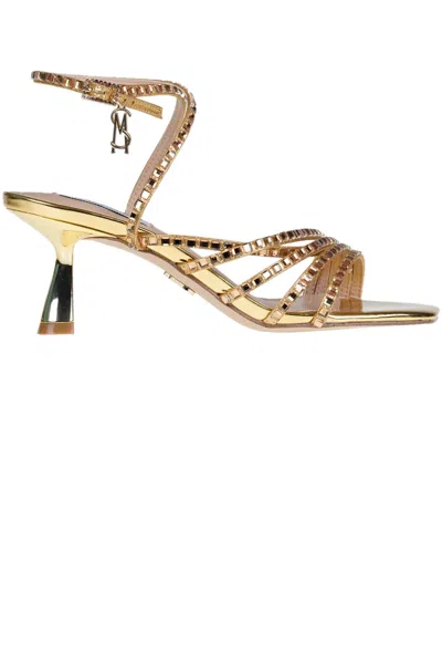 Steve Madden Alarah Jewel Sandals In Gold
