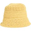 Steve Madden Alex Metallic Crochet Bucket Hat In Yellow