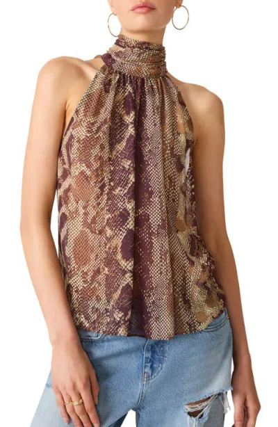 Steve Madden Alexane Print Sleeveless Top In Animal Print