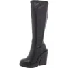 Steve Madden Aligned Womens Croc Print Block Heel Mid-calf Boots In Multi