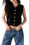 Steve Madden Aliya Sweater Vest In Black