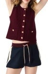 Steve Madden Aliya Sweater Vest In Burgundy