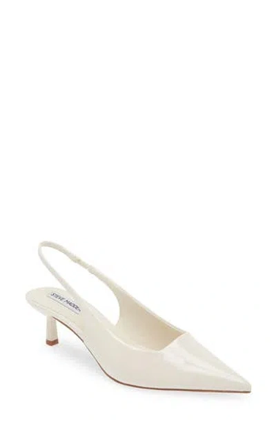 Steve Madden Aliz Slingback Pump In Bone Patent