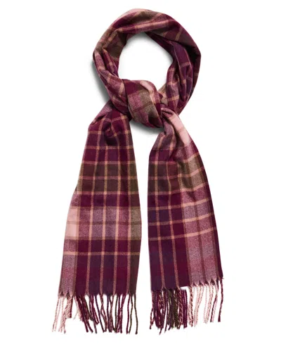 Steve Madden All Over Plaid Scarf In Multi