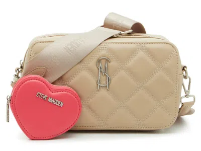 Steve Madden Allie Heart Charm Crossbody Bag In Neutral