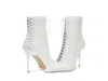 Steve Madden Allnight Boots Women's White Stiletto Heel Pointed Toe Jobb616 In White