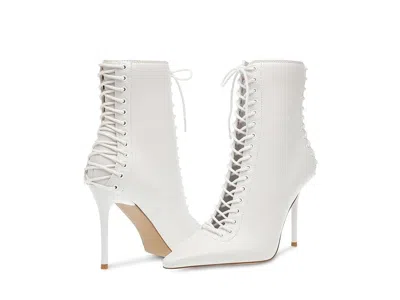 Steve Madden Allnight Boots Women's White Stiletto Heel Pointed Toe Jobb616