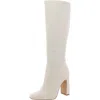 Steve Madden Ally Womens Leather Knee-high Boots In White