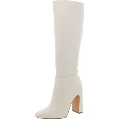 Steve Madden Ally Womens Leather Knee-high Boots In White
