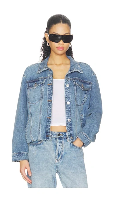 Steve Madden Allyson Jacket In Oxford Wash