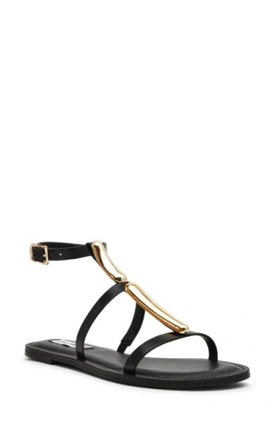 Steve Madden Alma Gladiator Sandal In Black Leather