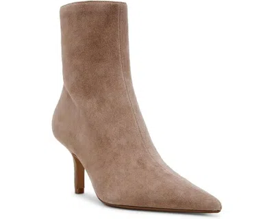 Steve Madden Alston Alst01s1-272 Bootie Women 8.5 Taupe Suede Ankle Boots Zpo917