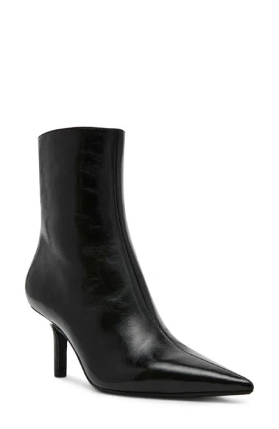 Steve Madden Alston Pointed Toe Bootie In Black Fish Scale