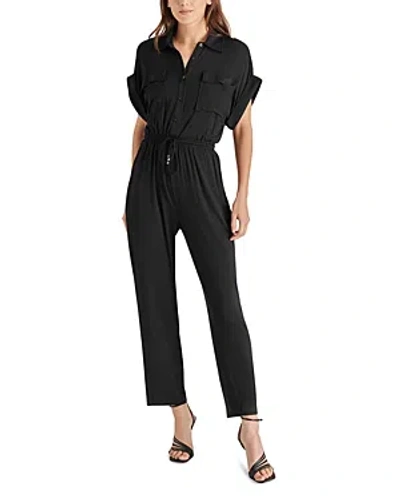 Steve Madden Alya Modal Knit Jumpsuit In Black