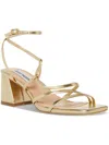 STEVE MADDEN ALYCE WOMENS LEATHER OPEN TOE SLINGBACK SANDALS