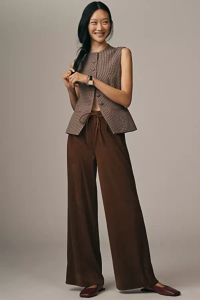 Steve Madden Alysia Wide-leg Pants In Brown