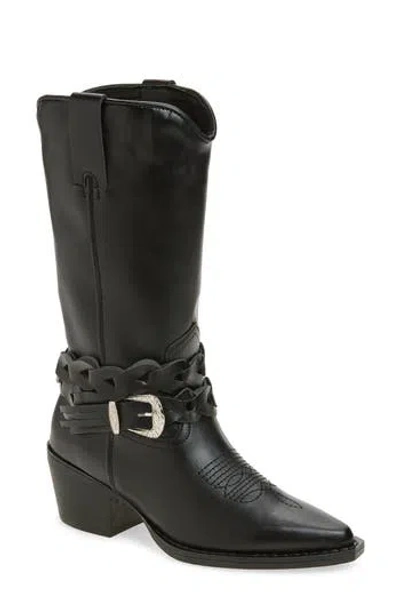 Steve Madden Ames Western Boot In Black
