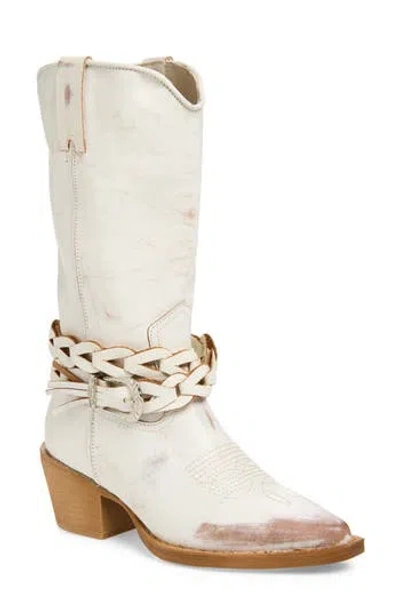 Steve Madden Ames Western Boot In White