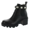 Steve Madden Amulet Womens Embellished Block Heel Chelsea Boots In Black