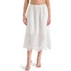 Steve Madden Anaisa Eyelet Embroidered Midi Skirt In Antique