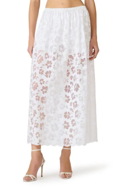 Steve Madden Anaisa Lace Maxi Skirt In White