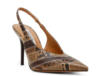 Steve Madden Andromeda Pump In Brown Snake Print