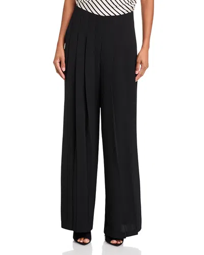 Steve Madden Angelica Pleated Wide Leg Pants In Black