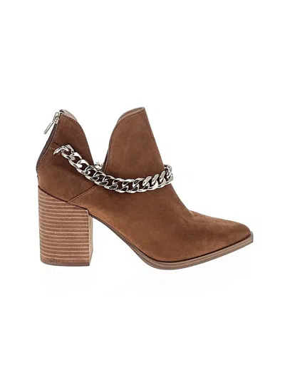 Pre-owned Steve Madden Ankle Boots In Brown