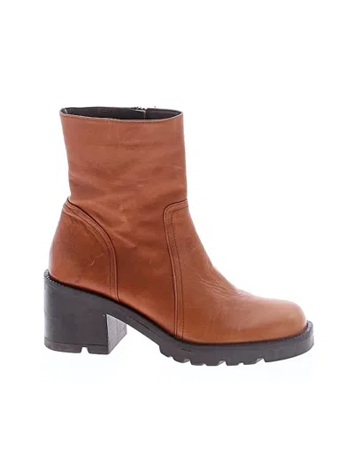 Pre-owned Steve Madden Ankle Boots In Brown
