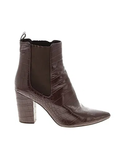Pre-owned Steve Madden Ankle Boots In Burgundy