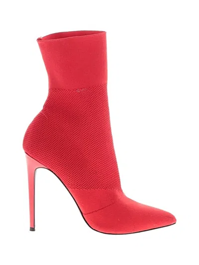 Pre-owned Steve Madden Ankle Boots In Red