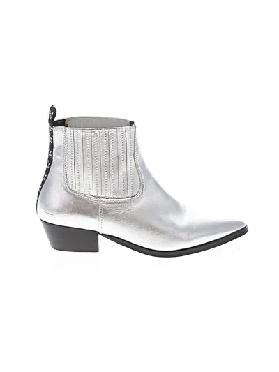 Pre-owned Steve Madden Ankle Boots In Silver