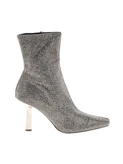 Pre-owned Steve Madden Ankle Boots In Silver