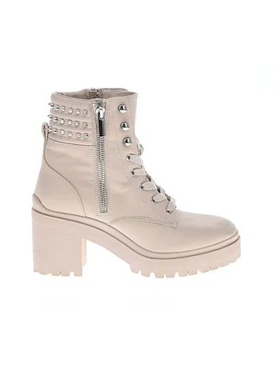 Pre-owned Steve Madden Ankle Boots In White