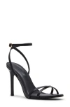Steve Madden Ankle Strap Stiletto Sandal In Black