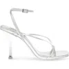 Steve Madden Women's Annie Square Toe High Heel Sandals In Silver